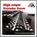 Good plastification extruder screw barrel with mixing head